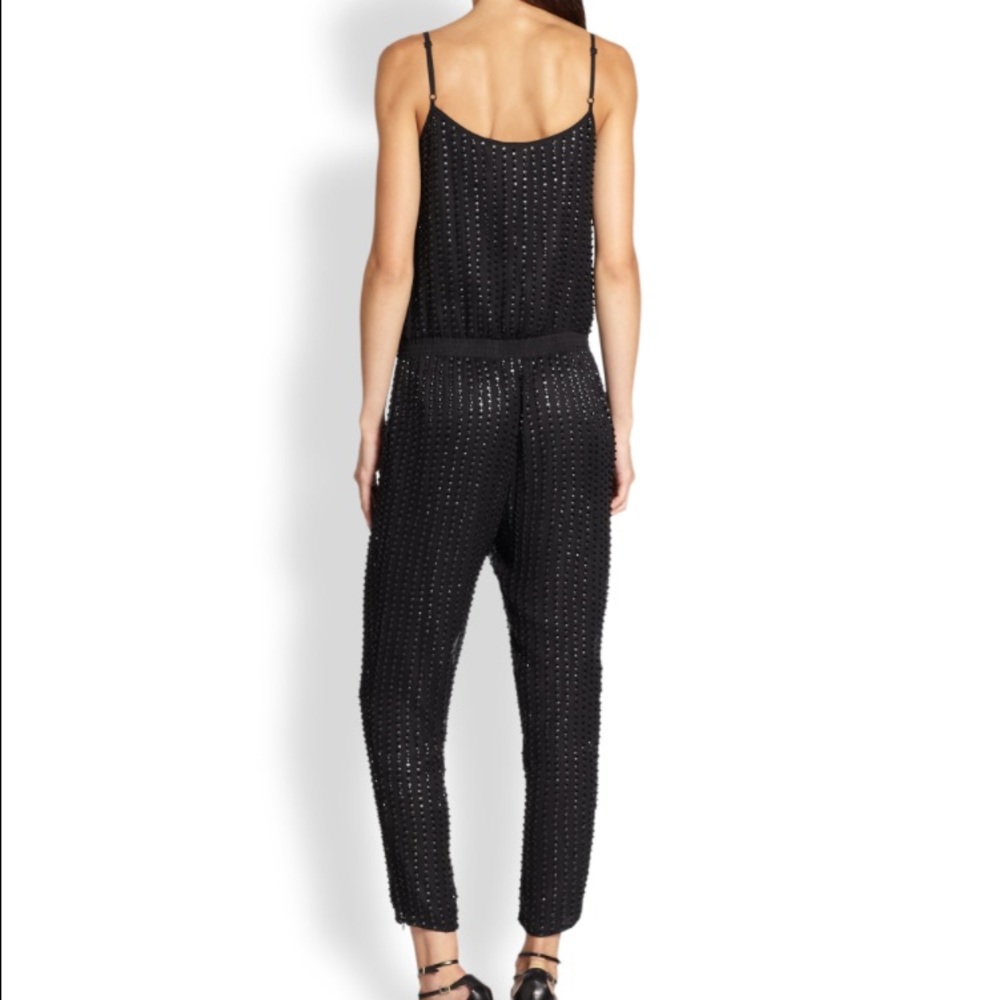 Parker Black Beaded Autumn Jumpsuit Size S - Picture 2 of 4